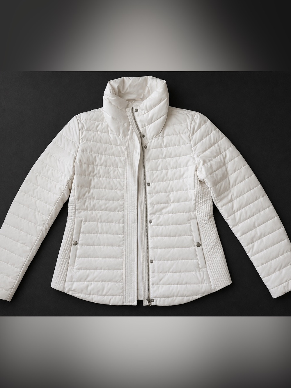 LOFT Cream Quilted Women's Puffer Jacket